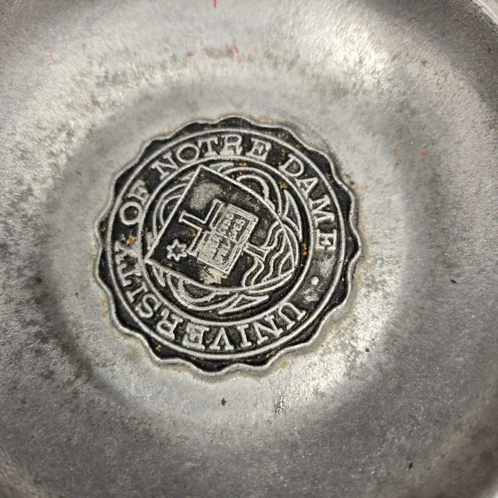 Wilton Armetale University of Notre Dame Porringer Dish Pewter-Look Aluminum RWP